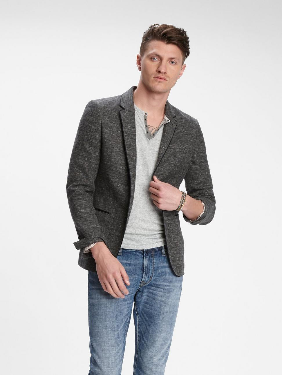 John Varvatos TUCKER 4 BUTTON NOTCH LAPEL JACKET