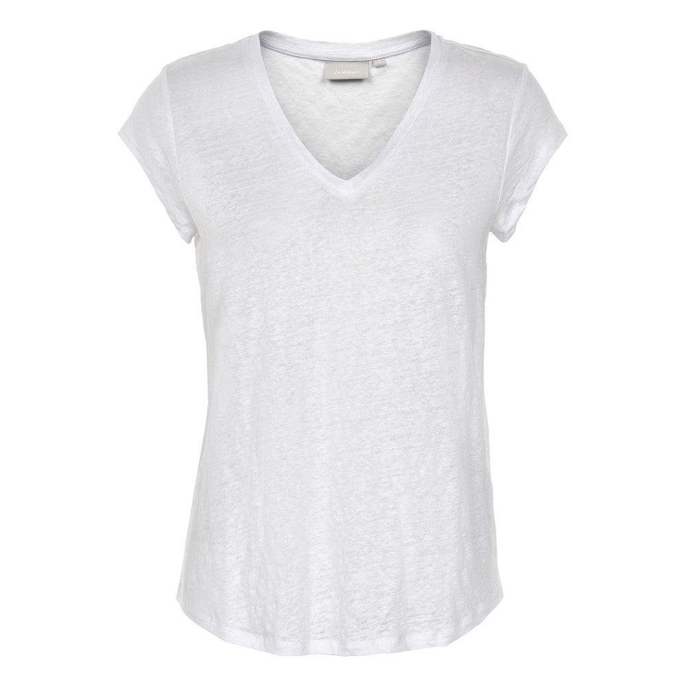 InWear Caurals Linen V-Neck Short Sleeve Tee