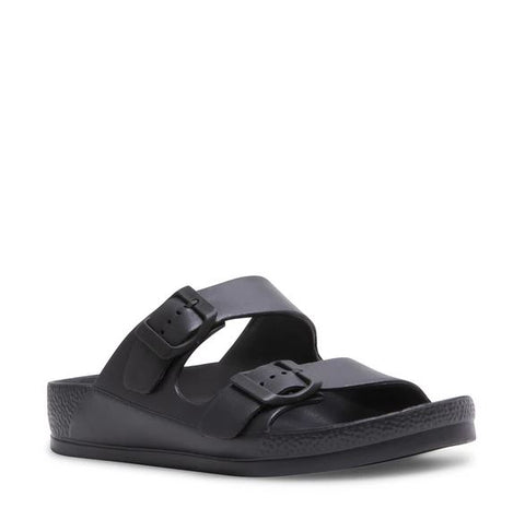 Steve Madden Evanne Two Band Slide in Black