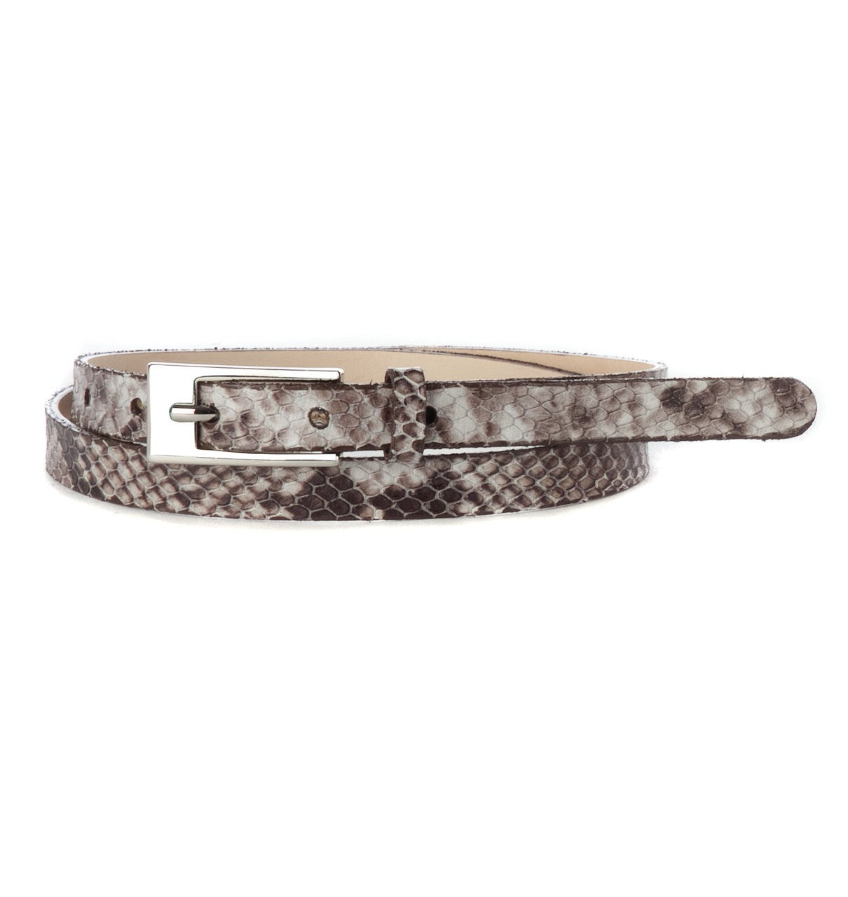 Brave Jun narrow snakeskin belt