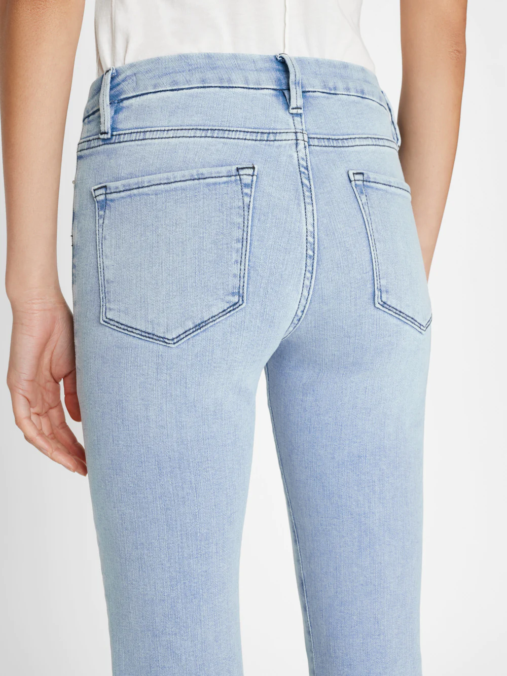 FRAME Le Crop Mini Boot Raw Stagger in Yorba Chew