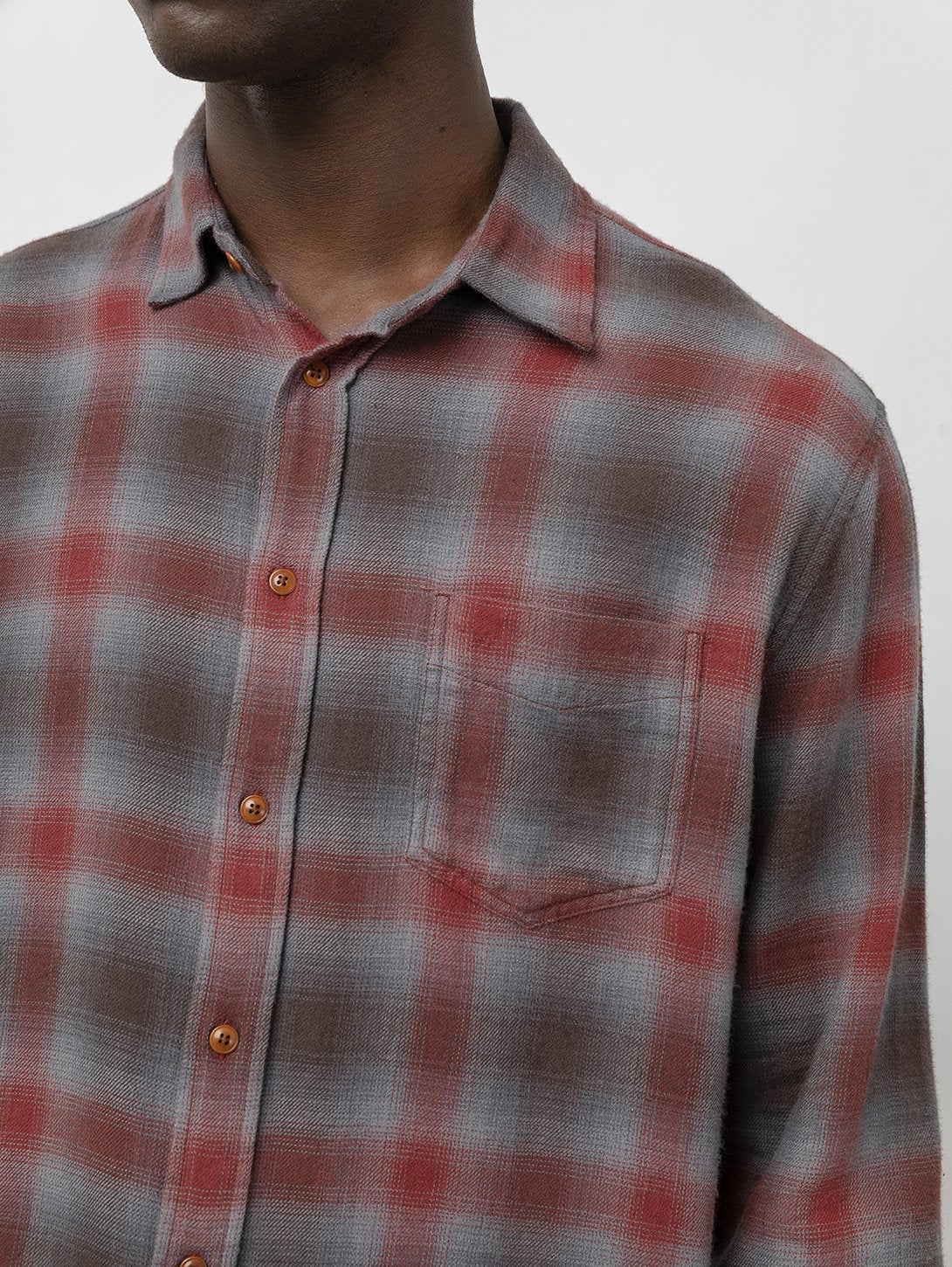 Rails Men's Brushed Lennox L/S - Raven Garnet