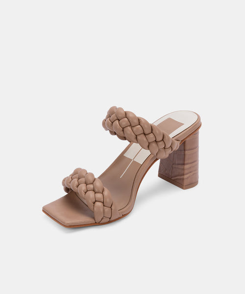 Dolce Vita Paily 2 Strap Woven Heel in Cafe