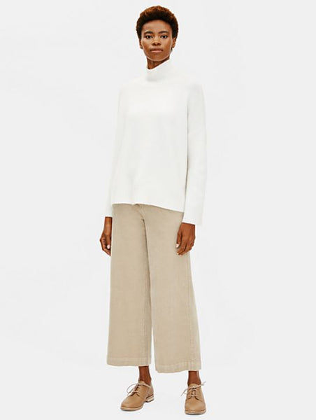 Eileen Fisher Turtleneck Box-Top in soft white