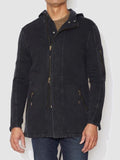 John Varvatos Full Zip Hooded Jacket in Sulpher Acid
