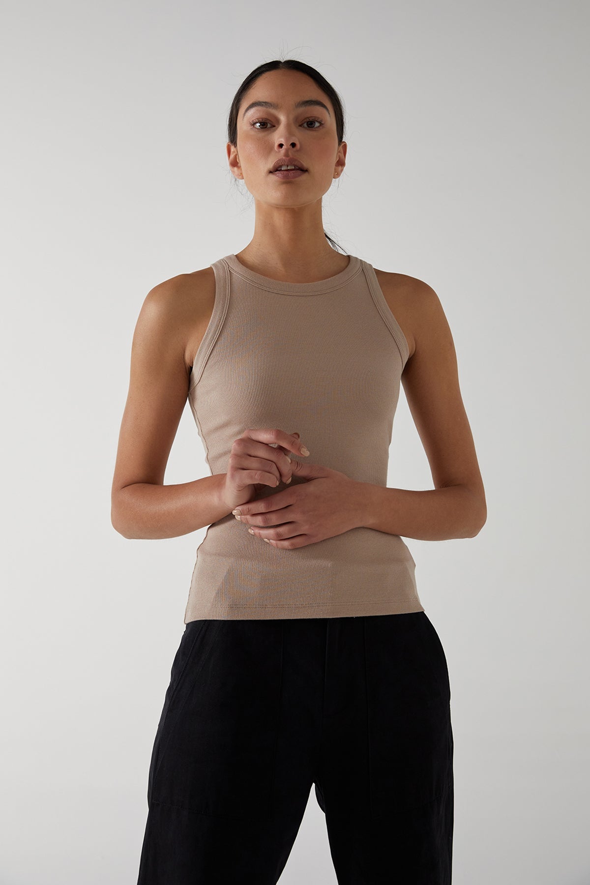 Velvet Cruz05 Modal Rib tank top in Nude