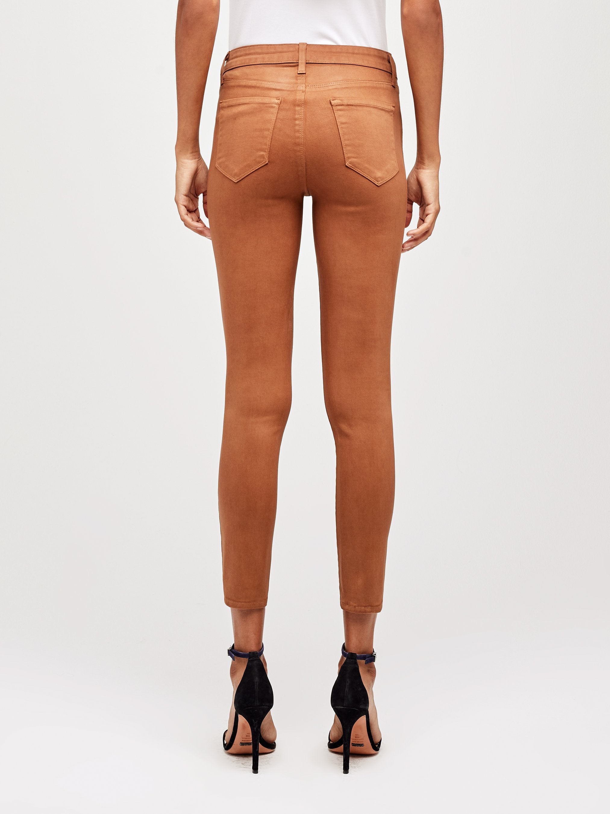 L'AGENCE Margot Hi Rise Ankle Skinny in Java Coated