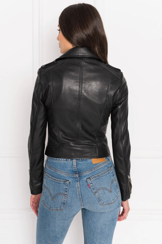 Lamarque Donna | Iconic Leather Biker Jacket White / Xs
