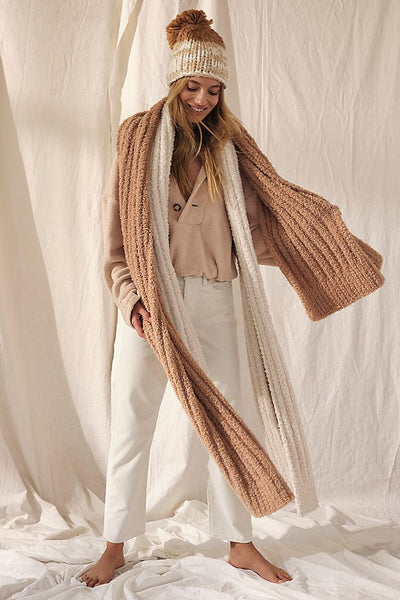 Free People Cloud Rib Scarf in Taupe