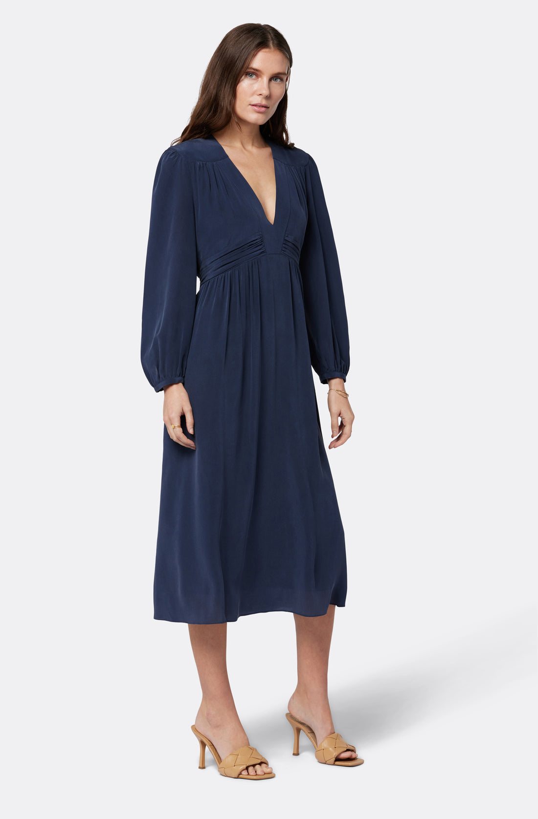 Joie Kaz v neck dress in Navy Blazer