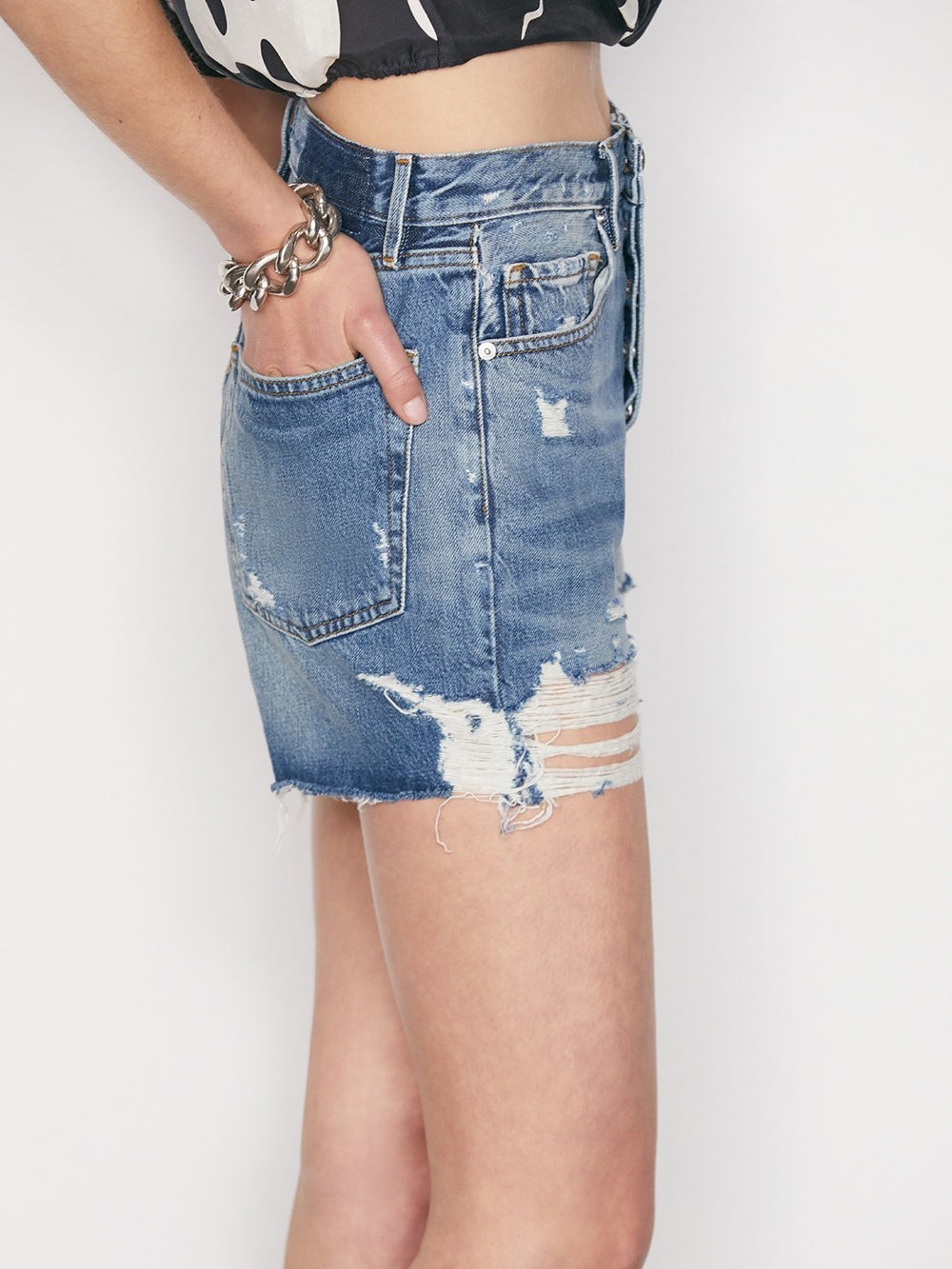 FRAME high rise vintage short in Northville Rips