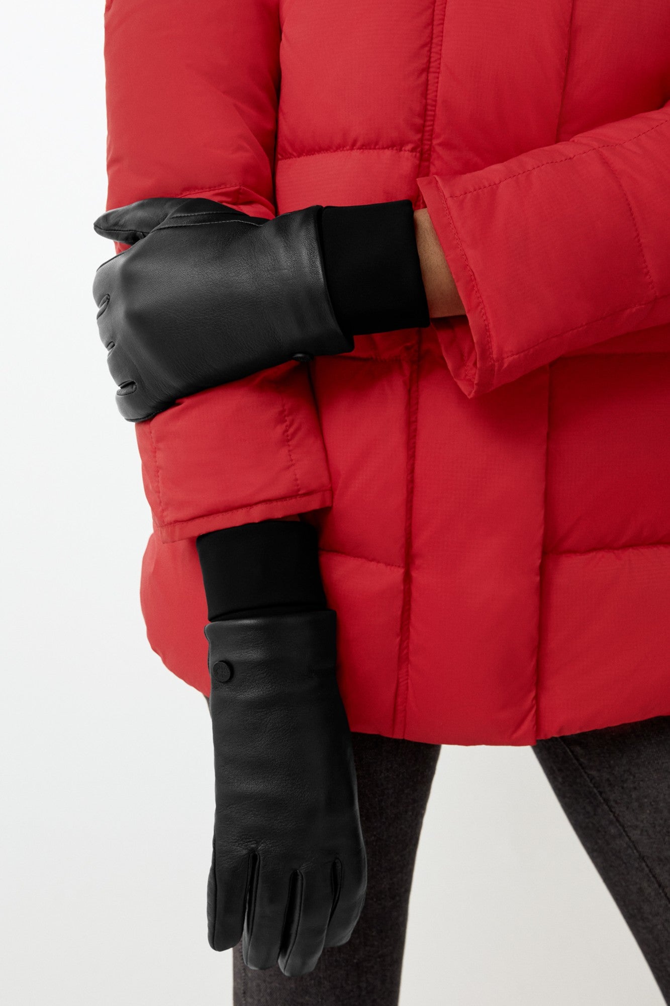 Canada Goose Women's Leather Glove - Black