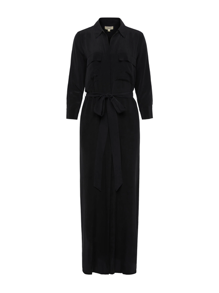 L'AGENCE Cameron Long Shirt Dress - Black