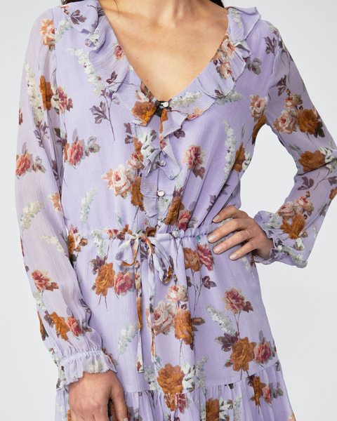 Paige Anjelina silk dress in Lavender multi