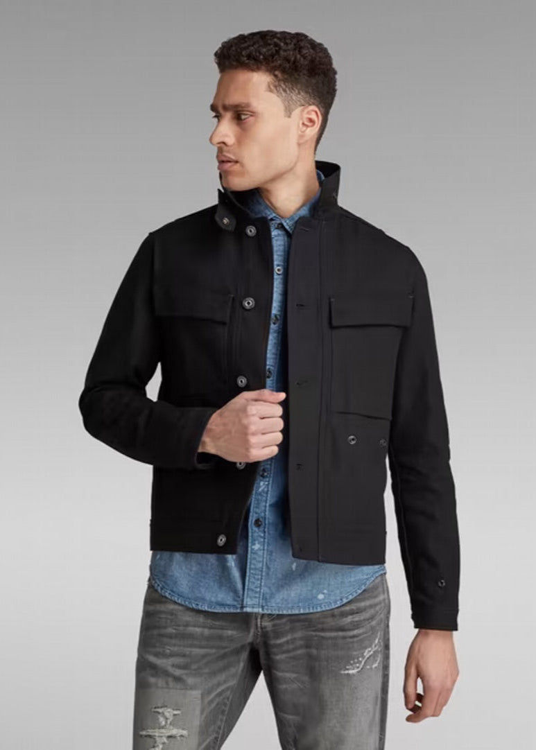 G-STAR Short Biker Overshirt - Black