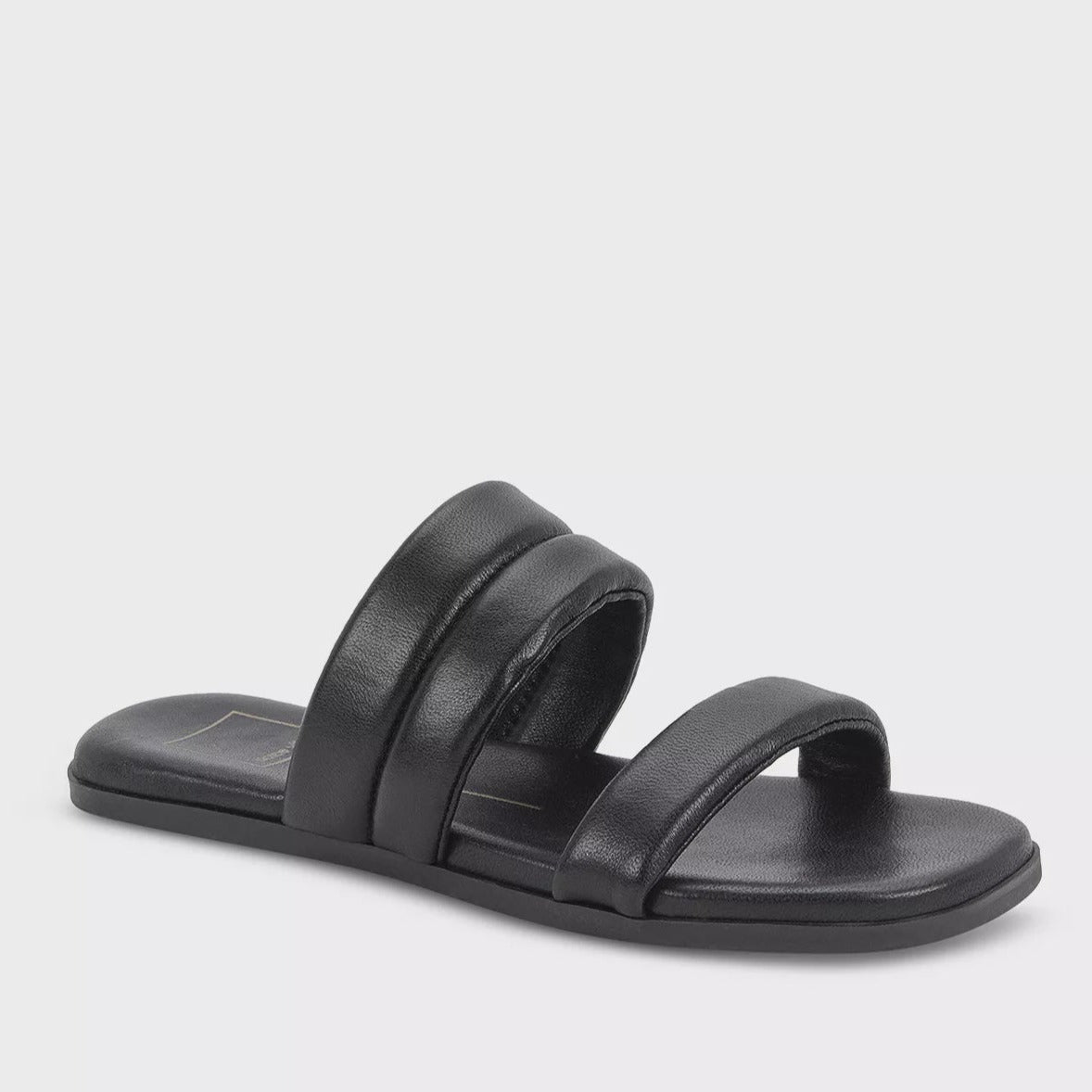 Dolce Vita Adore Italian made Low Slide in black leather