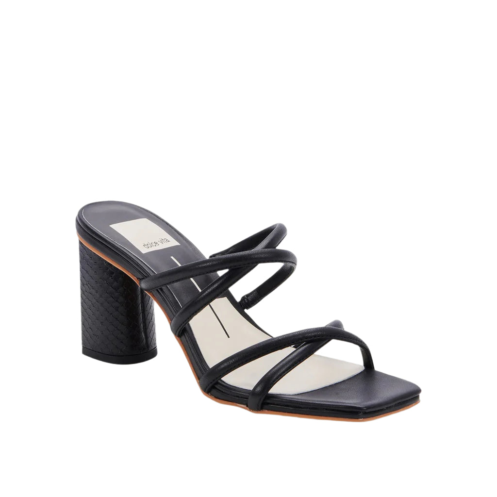 Dolce Vita Patsi double cross strap heel in black leather