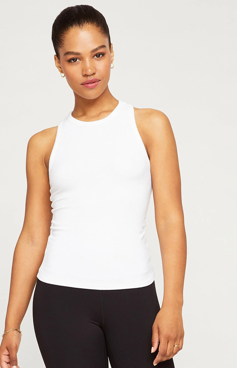 Gentle Fawn Celinne High Neck Tank Top in White