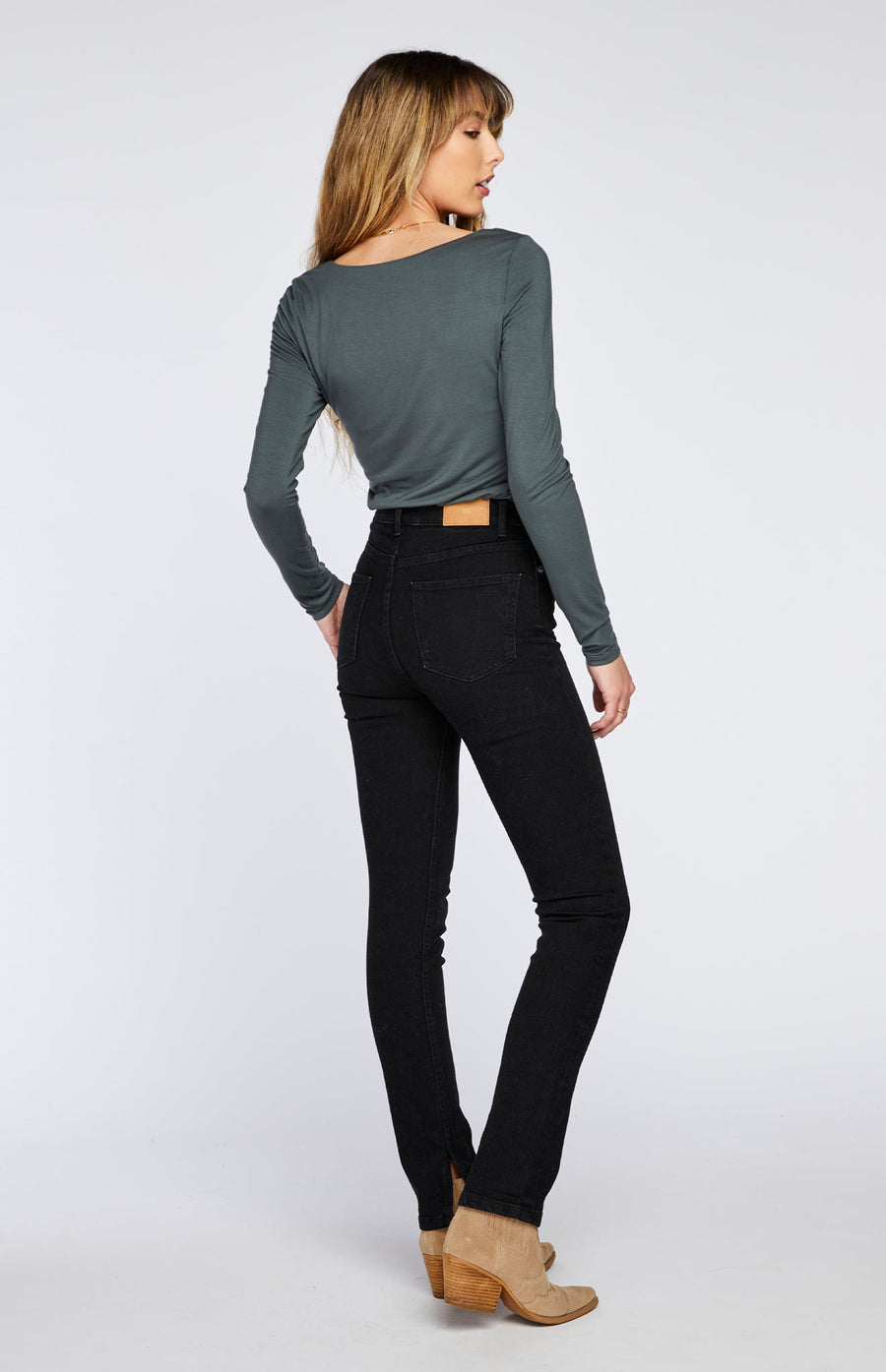 Gentle fawn Iris Ecovera Long Sleeve Top in Spruce