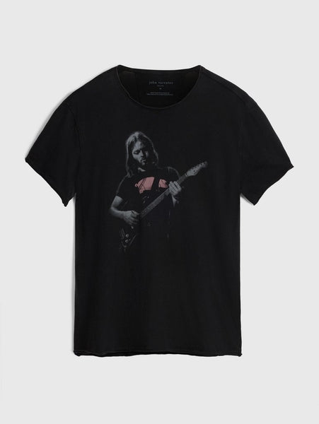 John Varvatos David Gilmour Playing SS Raw Edge Tee - Black