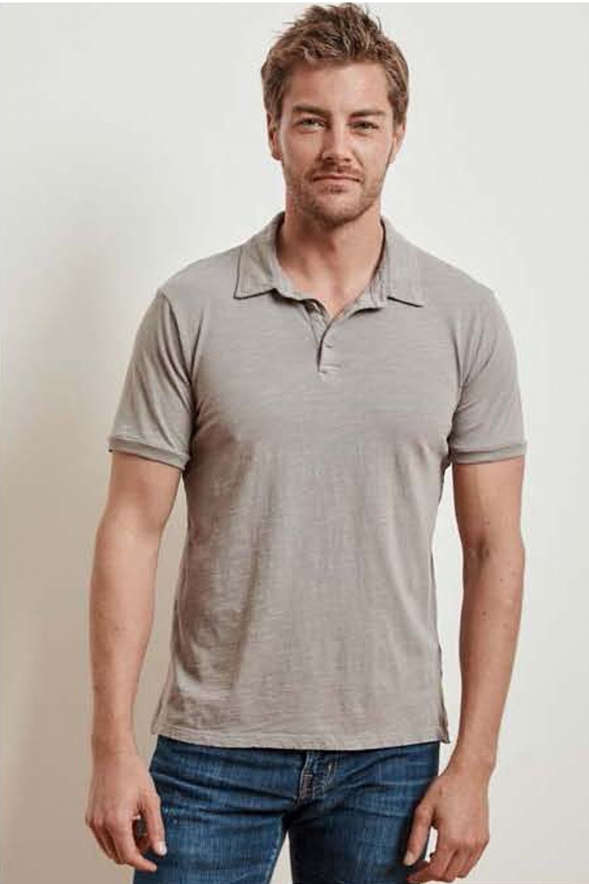 Velvet Men's Slub Polo Randall01 Cannon