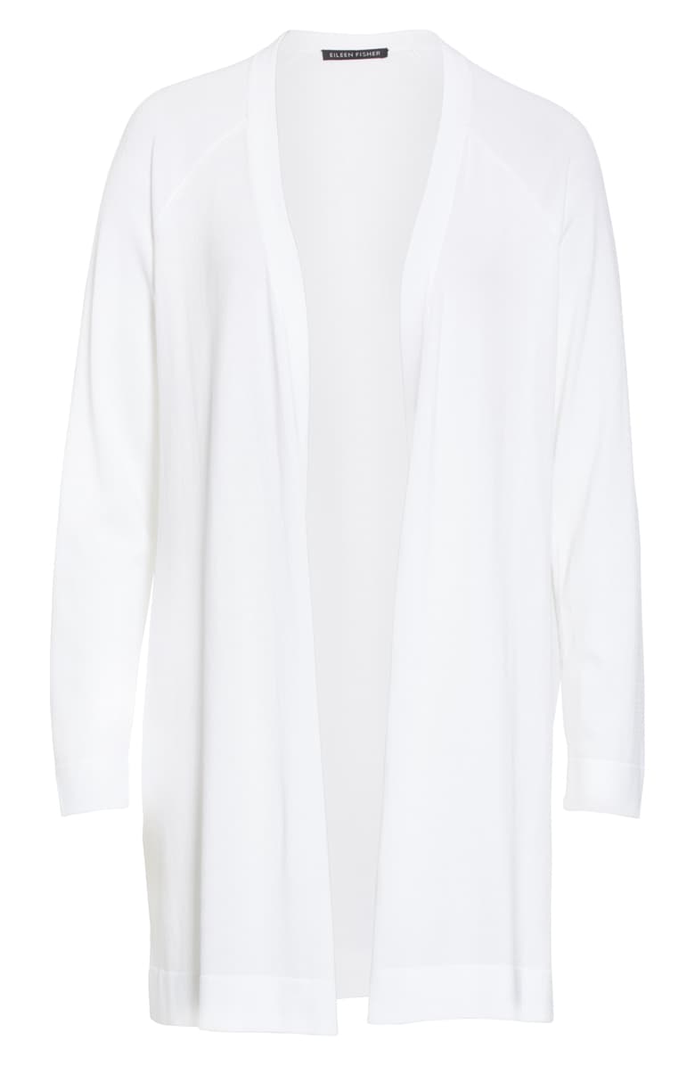 Eileen Fisher Tencel deals Stretch Long Cardigan in White SZ XXS