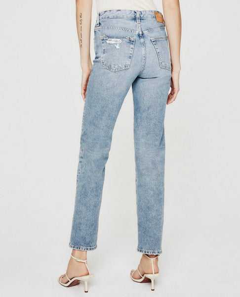 AG Alexxis High Rise Straight Jean in 23 Year Facade