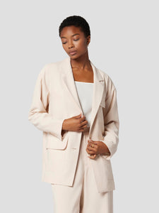 EQUIPMENT Aria Relaxed Jacket in Shifting Sand