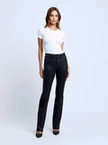 L'AGENCE Selma Hi Rise Baby Bootcut in Noir Coated