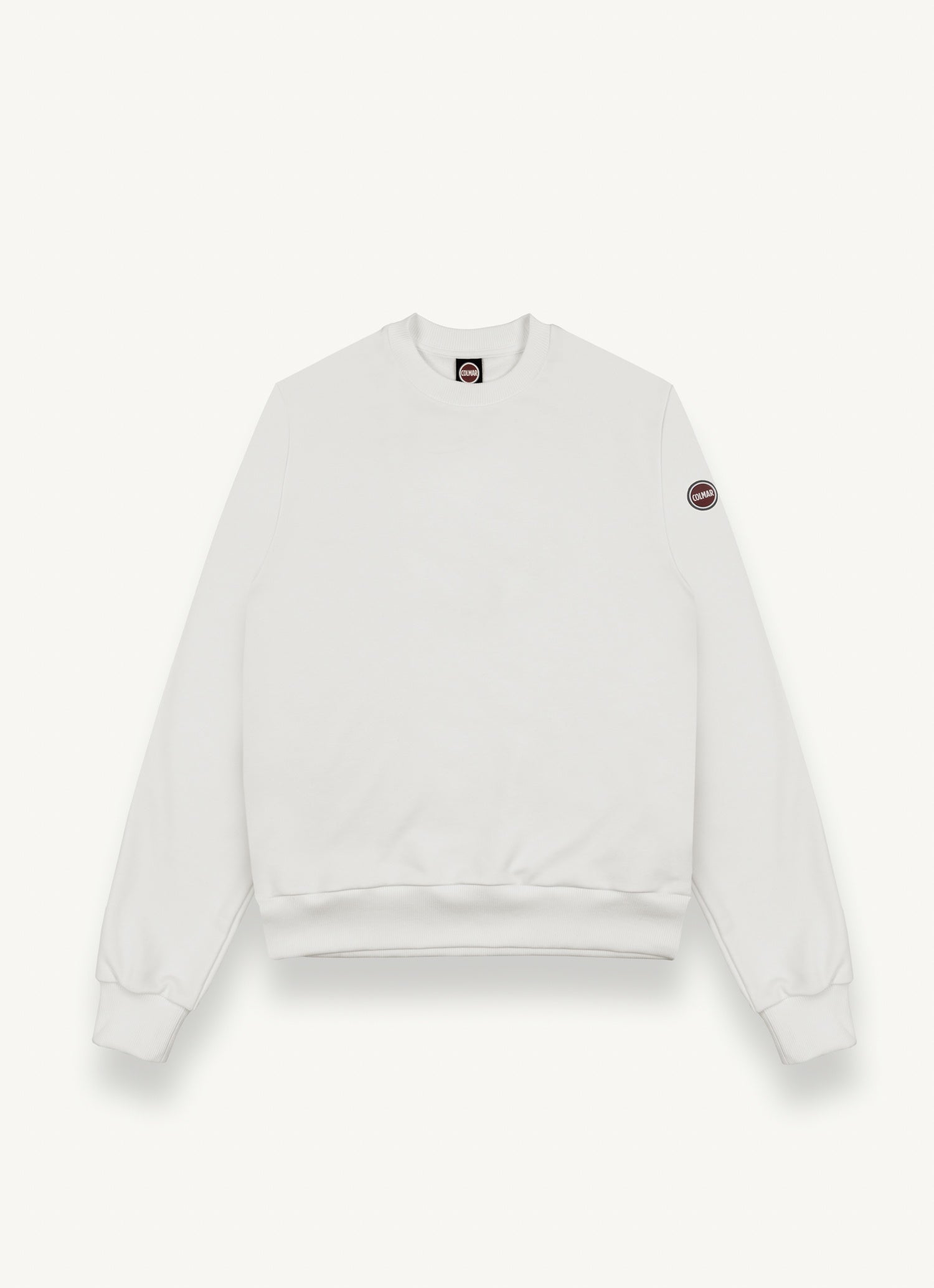 COLMAR Men's Solid Colour Crew-Neck Sweatshirt - White