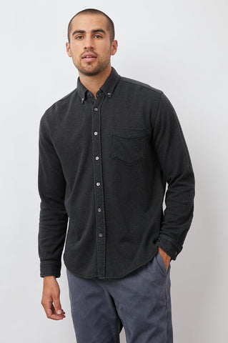 Rails Men's Berkeley Shirt - Washed Black