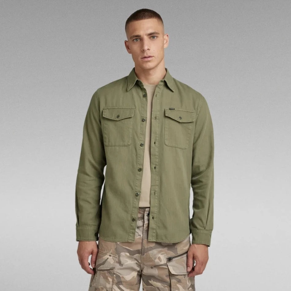 G-STAR Marine Slim L/S Shirt -  Shamrock Gd