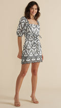 MINKPINK Harvey S/S Mini Dress in White/Black