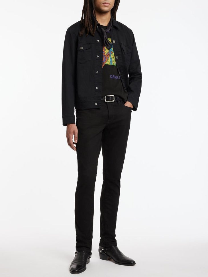 John Varvatos Genesis Invisible SS Raw Edge Tee - Black