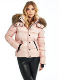 SAM Fur Annabelle Down Jacket w Removable Hood Blush