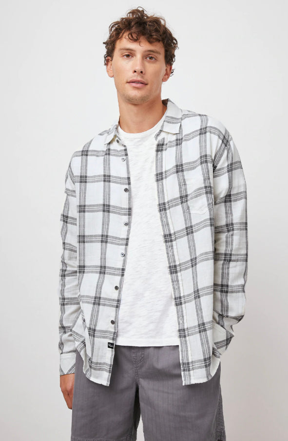 Rails Men's Wyatt L/S - White Mirror Melange