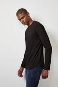 Velvet Men's L/S Chance Crew Neck Tee - Exhaust