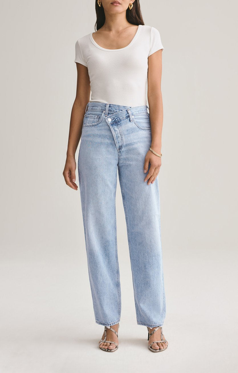 AGOLDE Criss Cross Upsized Jean in Suburbia – manhattan casuals