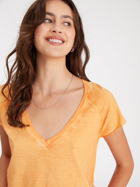 Sanctuary Lou V-neck T-shirt in Prickly Pear