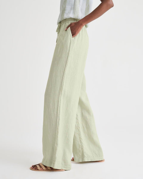 Splendid Nolan Wide Leg Linen Pant in Thistle