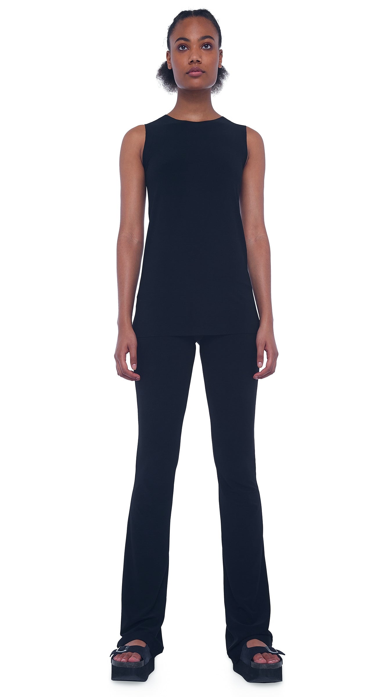 Norma Kamali Sleeveless Swing Top in Black