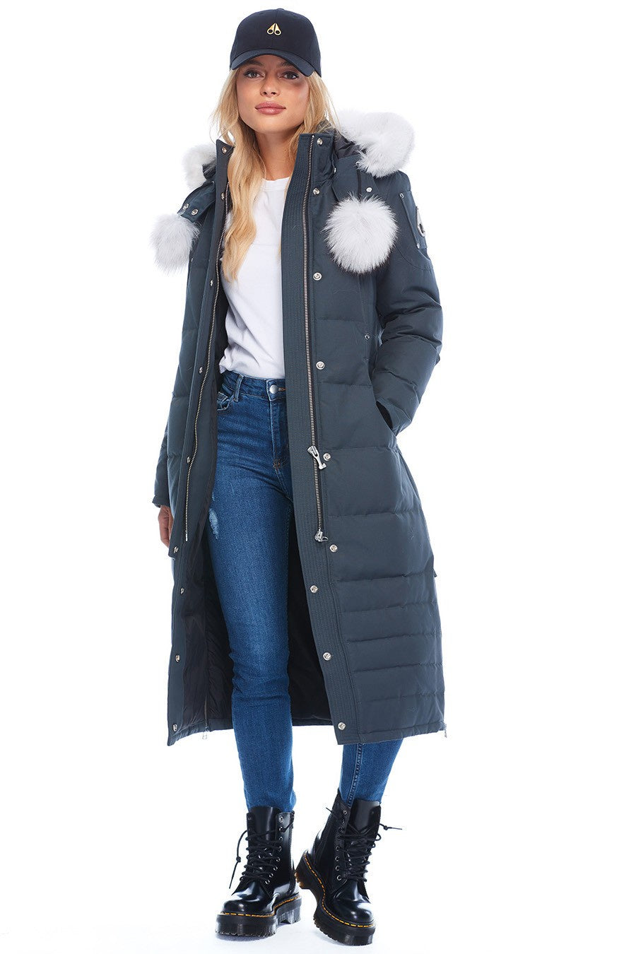 Moose Knuckles Women's Saskatchewan Parka - Granite w/Nat Fox