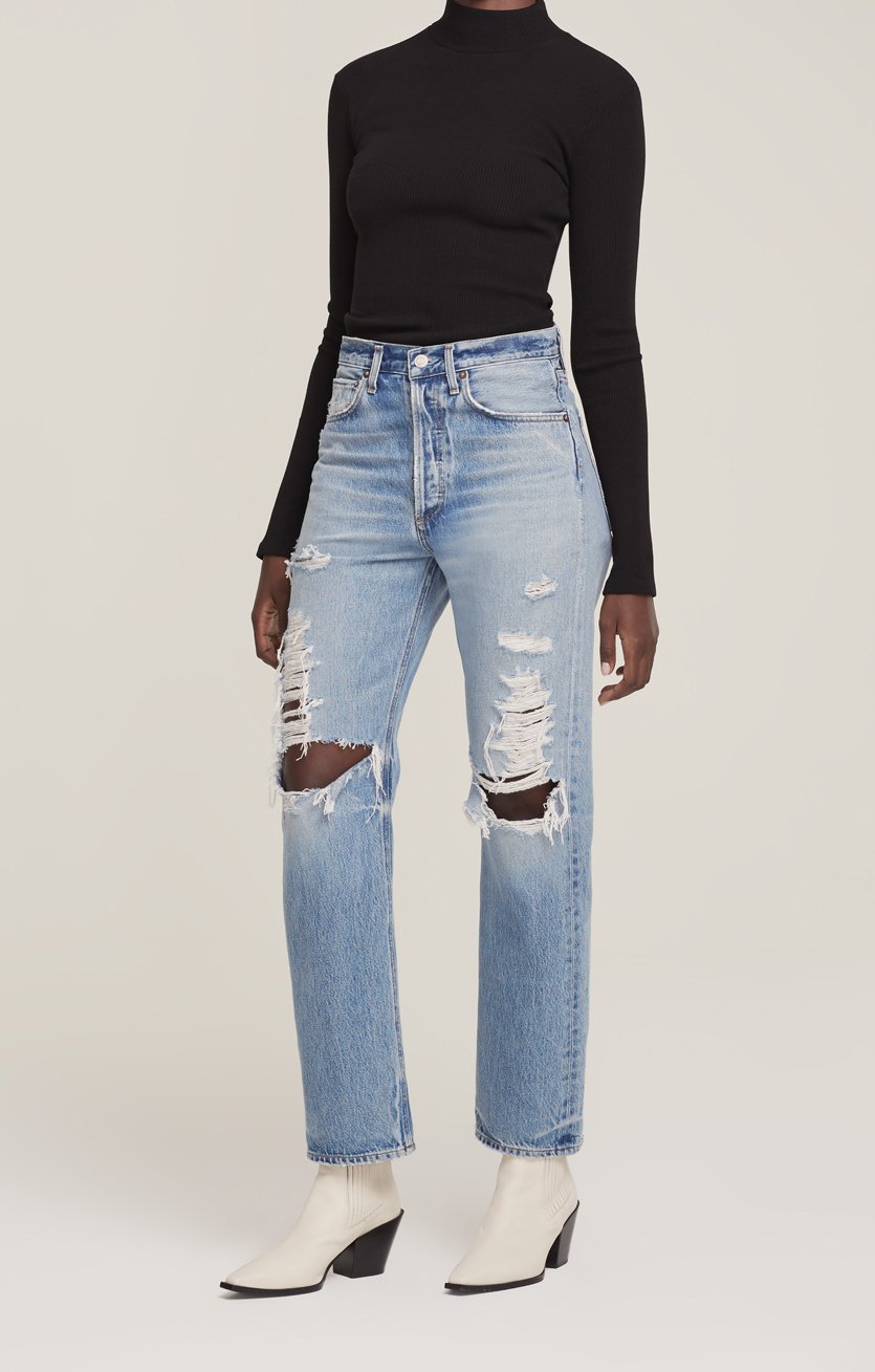 AGoldE 90's Mid Rise Loose Fit Jean in Major