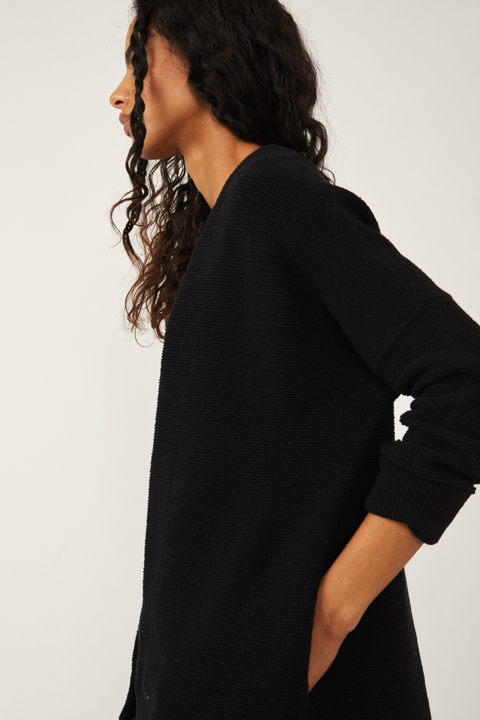 Free People Ottoman Cardigan in Black – manhattan casuals