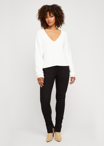 Gentle Fawn Clarkson Soft V-Neck Sweater in White