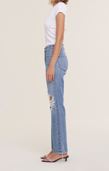 AGOLDE Lana Mid Rise Vintage Straight Jean in Backdrop