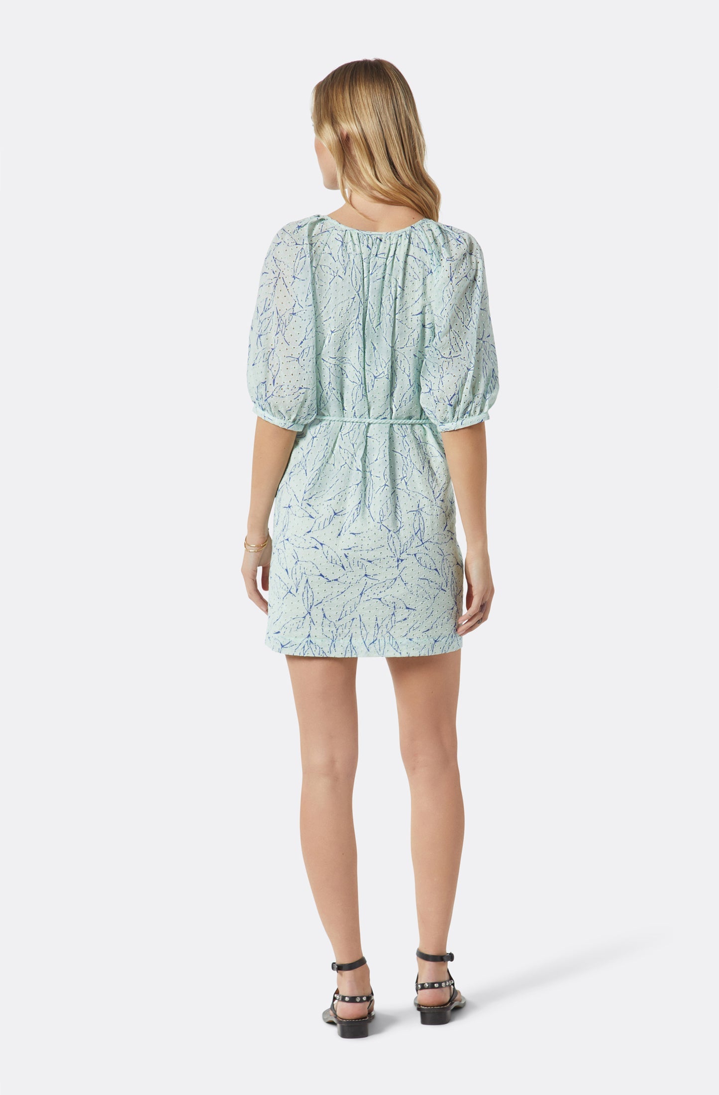 Joie Tillman short sleeve print dress in bay/clematis blue