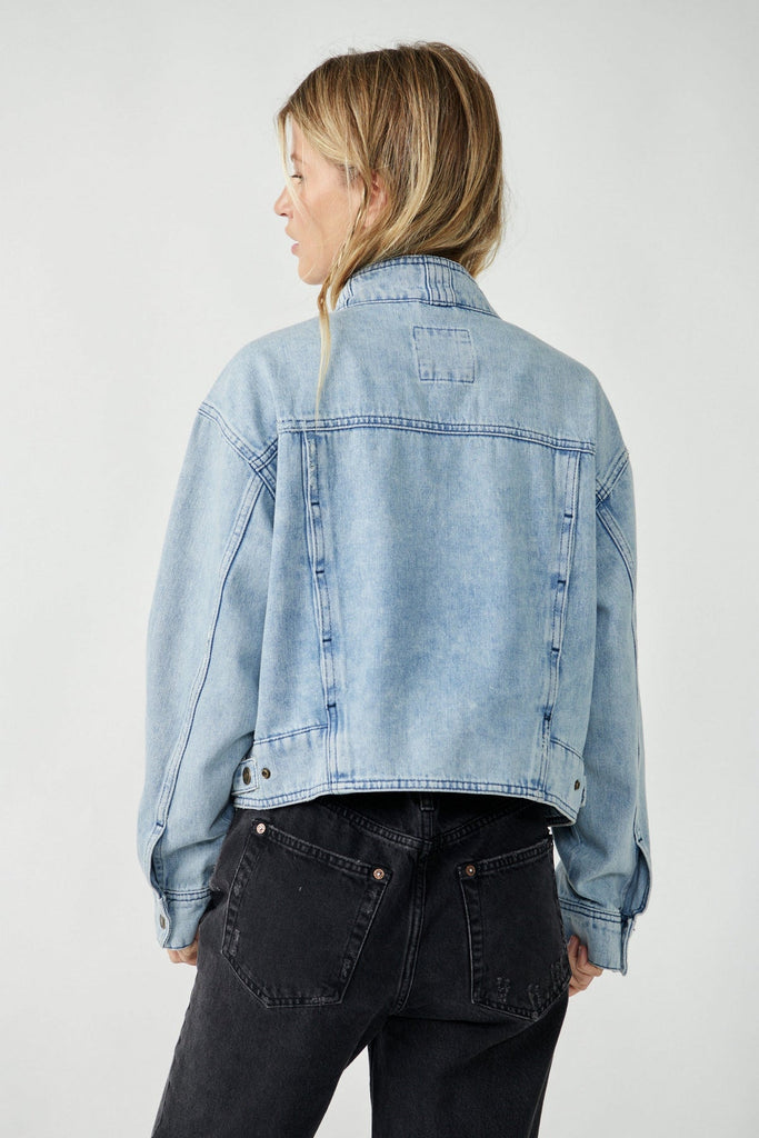 free people long jean jacket