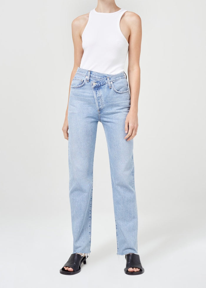 【関税込み】AGOLDE ブルー Criss Cross ジーンズ Blue Criss Cross Upsized Jeans by AGOLDE on Sale