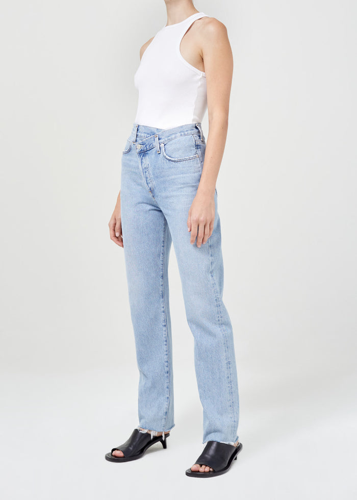 AGOLDE　CRISS CROSS DENIM AGOLDE Criss-Cross Upsized Straight-Leg Jeans | Holt Renfrew